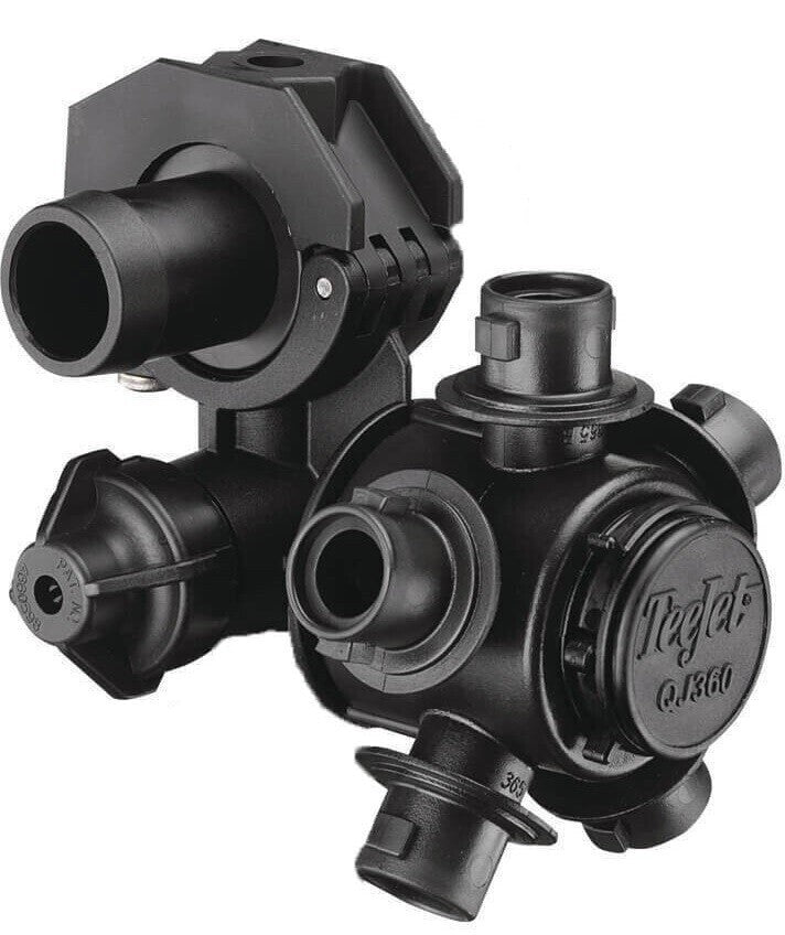5 Outlet Quick Nozzle Body w/ Check Valve 3/4" ID Single Hose Shank For Dry Boom