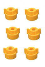 Pack of 6 - Quick TeeJet Yellow Nylon Cap For TP, XR, DG, OC, Turbo & AIXR Tips