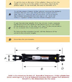 2.5" x 36" Hydraulic Cylinder w/ 1-1/4" Rod - 46.25" Retracted & 82.25" Extended
