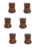 Pack of 6 - TeeJet AI Turbo TwinJet Brown Flat Spray Tip Rated 0.5 GPM @ 40 PSI