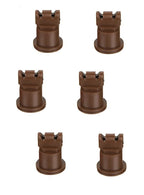Pack of 6 - TeeJet AI Turbo TwinJet Brown Flat Spray Tip Rated 0.5 GPM @ 40 PSI