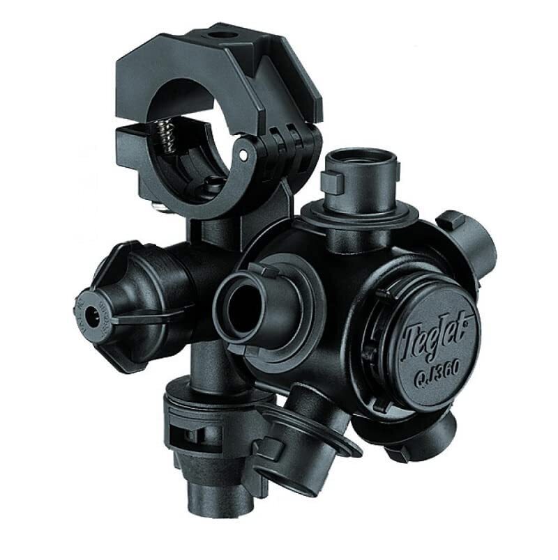 5 Outlet 1" Clamp Quick TeeJet Nozzle Body w/ Fertilizer Outlet For Wet Booms