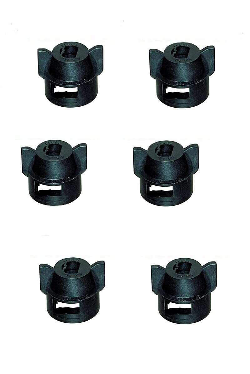Pack of 6 -  Quick TeeJet Black Nylon Cap For Flat, TP & XR Style Spray Tips
