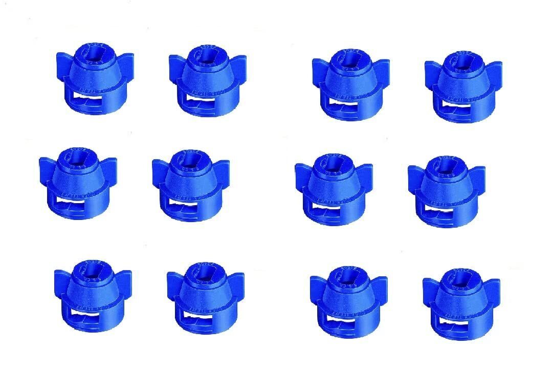 Pack of 12 - Quick TeeJet Blue Nylon Cap For Flat, TP Standard & XR Style Tips