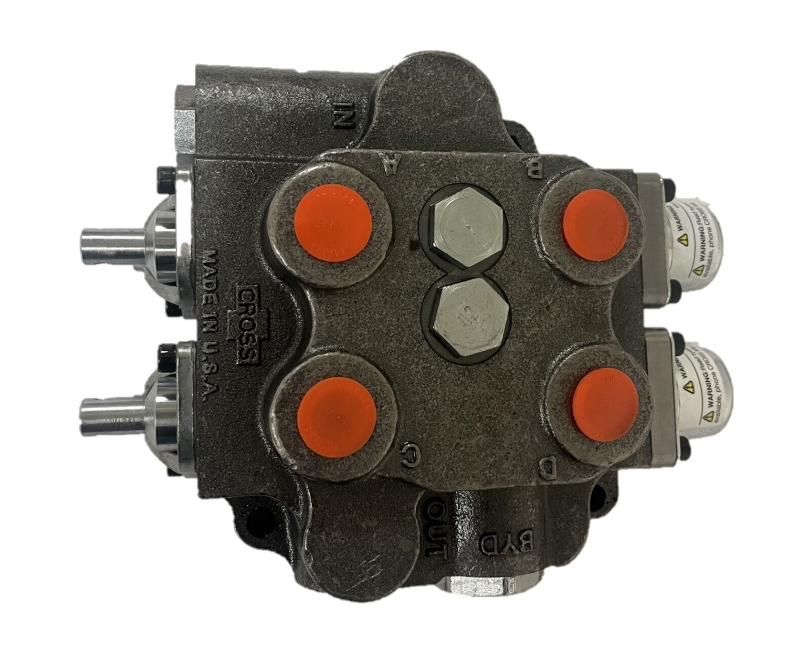 Cross Hydraulic Double Spool 3-Position 4-Way Closed Center Control Valve USA