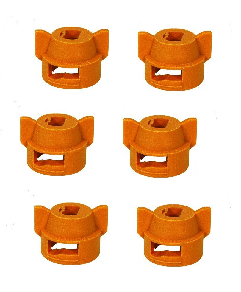 Pack of 6 - Quick TeeJet Orange Nylon Cap For Flat, TP Standard & XR Style Tips
