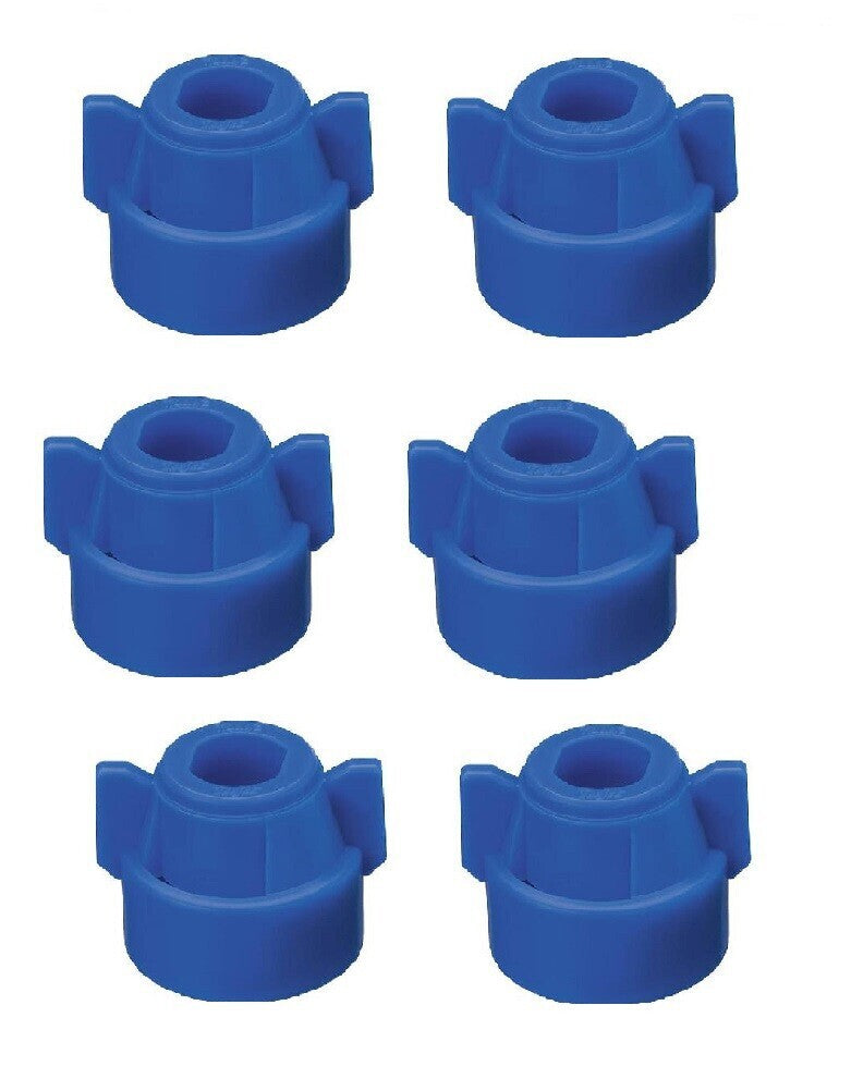 Pack of 6 - Quick TeeJet Blue Nylon Cap For TJ60, AI, SJ3, DGTJ& More Style Tips