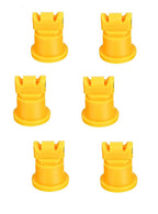 Pack of 6 - TeeJet AI Turbo TwinJet Yellow Flat Spray Tip Rated 0.2 GPM @ 40 PSI