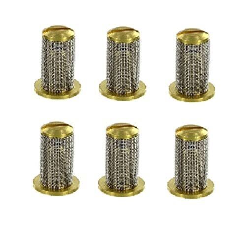 6 of Teejet Brass Check Valve Tip Strainer w/ SS 50 Mesh Screen Opens @ 5 PSI