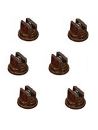 Pack of 6 - TeeJet Flat Spray Tips Brown 110° Polymer w/ SS Insert Visiflo
