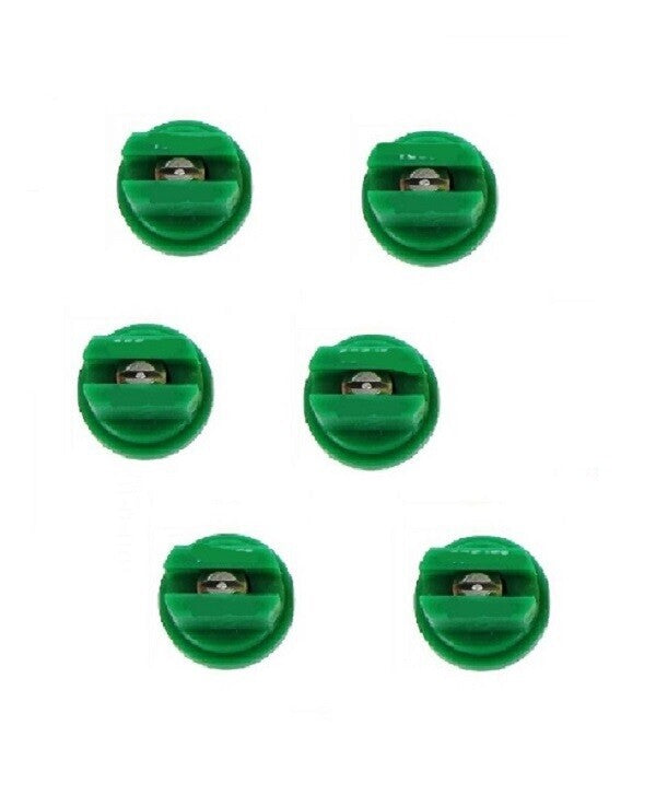 Pack of 6 - TeeJet Flat Spray Tips Green 110° Polymer w/ SS Insert Visiflo