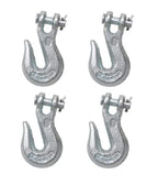 Pack of 4 - 3/8" Clevis Chain Grab Hook Grade 43 w/ 5,400 LB Load Limit