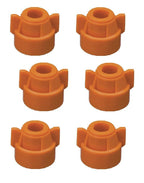 Pack of 6 - Quick TeeJet Orange Nylon Cap For TJ60, AI, SJ3 & More Style Tips