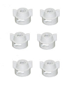 Pack of 6 - Quick TeeJet White Nylon Cap For Flat, TP Standard & XR Style Tips
