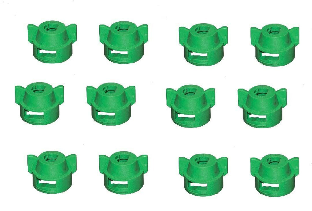 Pack of 12 - Quick TeeJet Green Nylon Cap For Flat, TP Standard & XR Style Tips