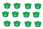 Pack of 12 - Quick TeeJet Green Nylon Cap For Flat, TP Standard & XR Style Tips