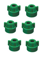 Pack of 6 - Quick TeeJet Green Nylon Cap For TJ60, AI, SJ3 & More Style Tips