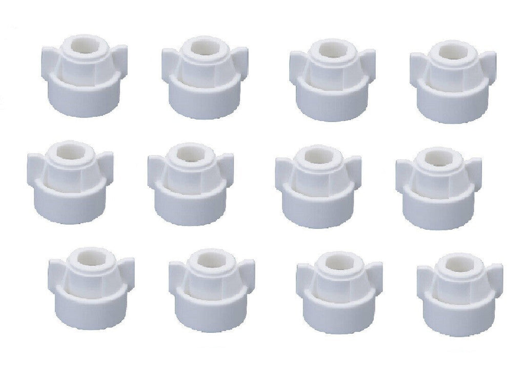 Pack of 12 - Quick TeeJet White Nylon Cap For TJ60, AI, SJ3, DGTJ & More