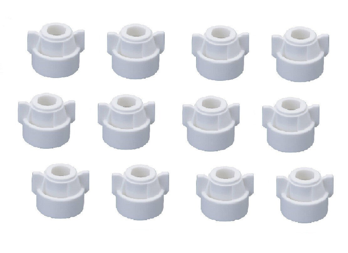 Pack of 12 - Quick TeeJet White Nylon Cap For TJ60, AI, SJ3, DGTJ & More