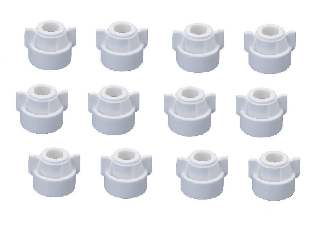 Pack of 12 - Quick TeeJet White Nylon Cap For TJ60, AI, SJ3, DGTJ & More