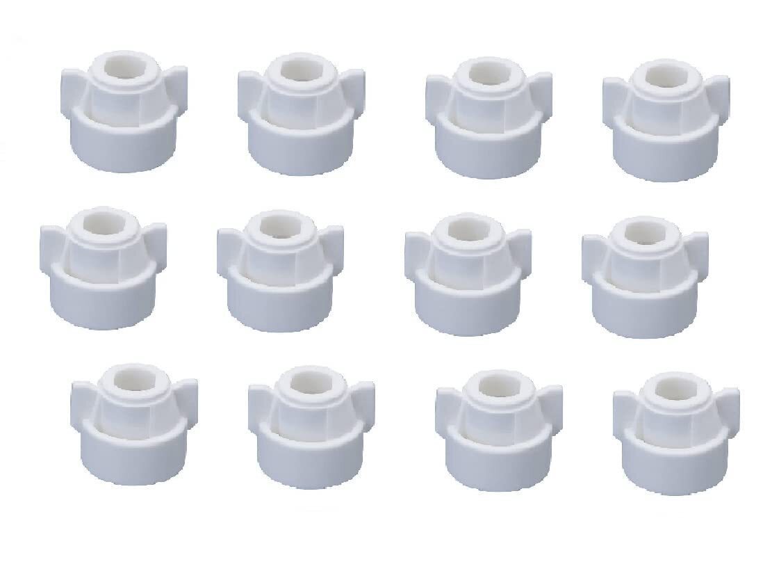 Pack of 12 - Quick TeeJet White Nylon Cap For TJ60, AI, SJ3, DGTJ & More