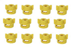 Pack of 12 - Quick TeeJet Yellow Nylon Cap For Flat, TP Standard & XR Style Tips