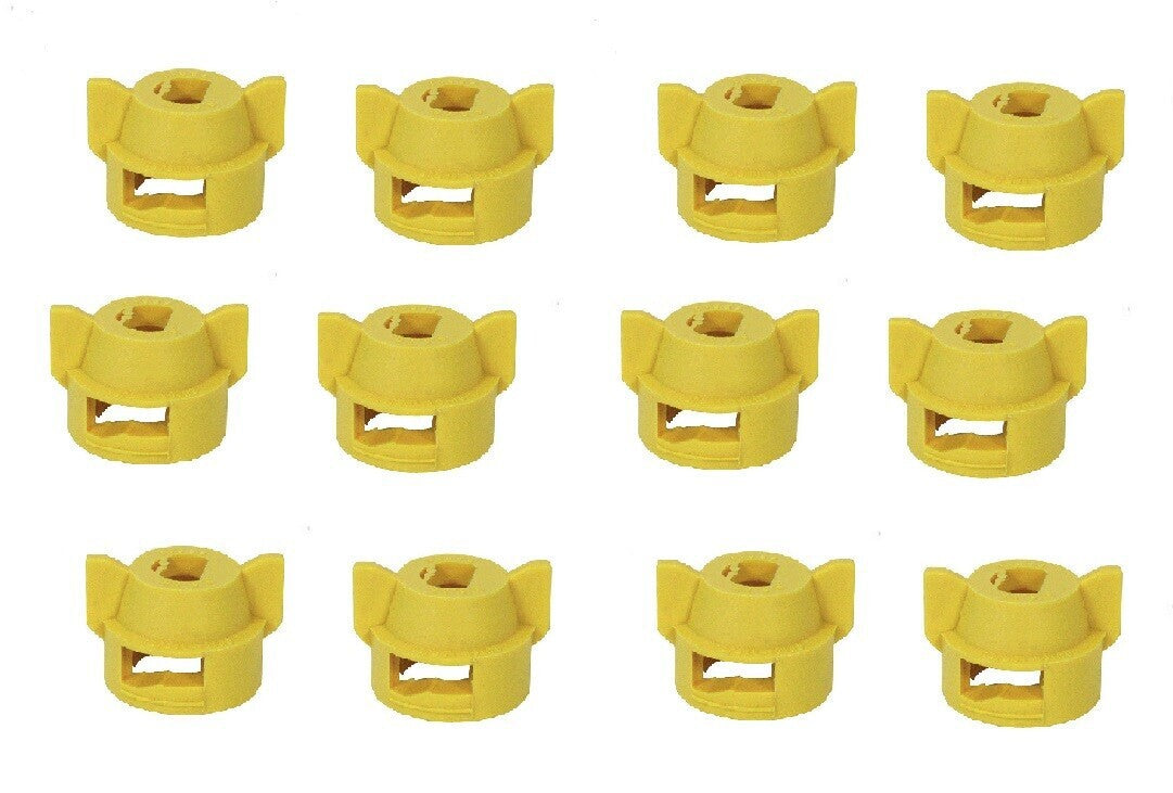 Pack of 12 - Quick TeeJet Yellow Nylon Cap For Flat, TP Standard & XR Style Tips