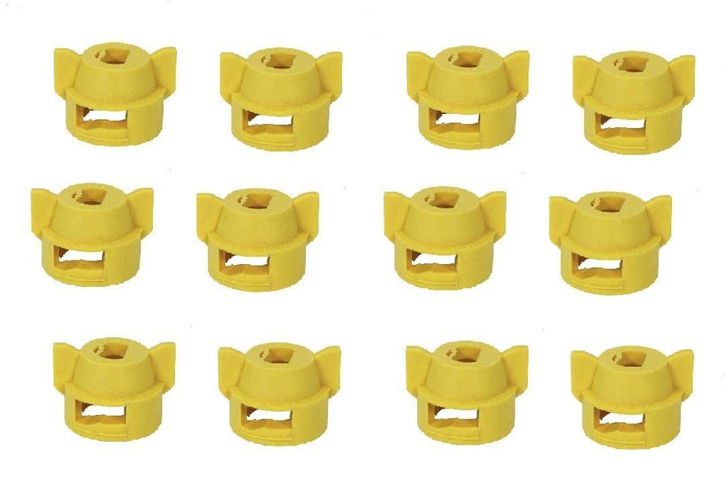 Pack of 12 - Quick TeeJet Yellow Nylon Cap For Flat, TP Standard & XR Style Tips