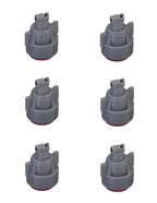 Pack of 6 - TeeJet TTI Flat Fan 110° Spray Tip/Cap Combo Rated 0.60 GPM @ 40 PSI