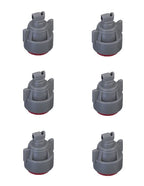 Pack of 6 - TeeJet TTI Flat Fan 110° Spray Tip/Cap Combo Rated 0.60 GPM @ 40 PSI