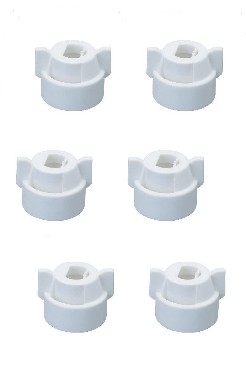 Pack of 6 - Quick TeeJet White Nylon Cap For TP, XR, DG, OC, Turbo & AIXR Tips
