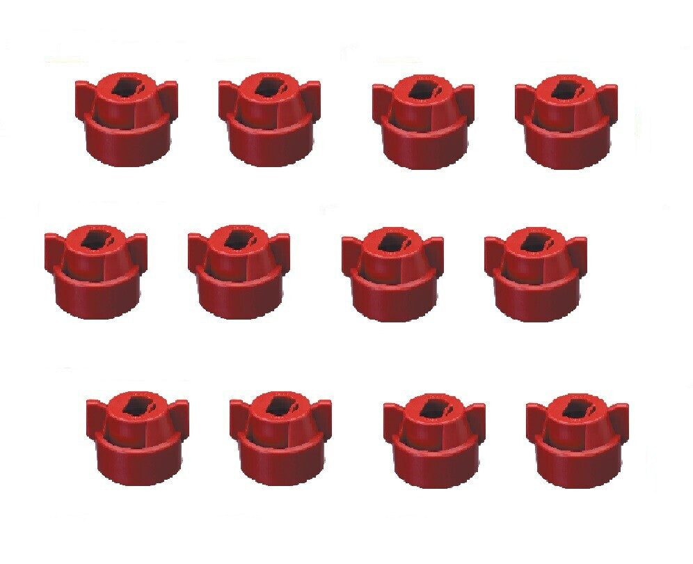 Pack of 12 - Quick TeeJet Red Nylon Cap For TP, XR, DG, OC, Turbo & AIXR Tips