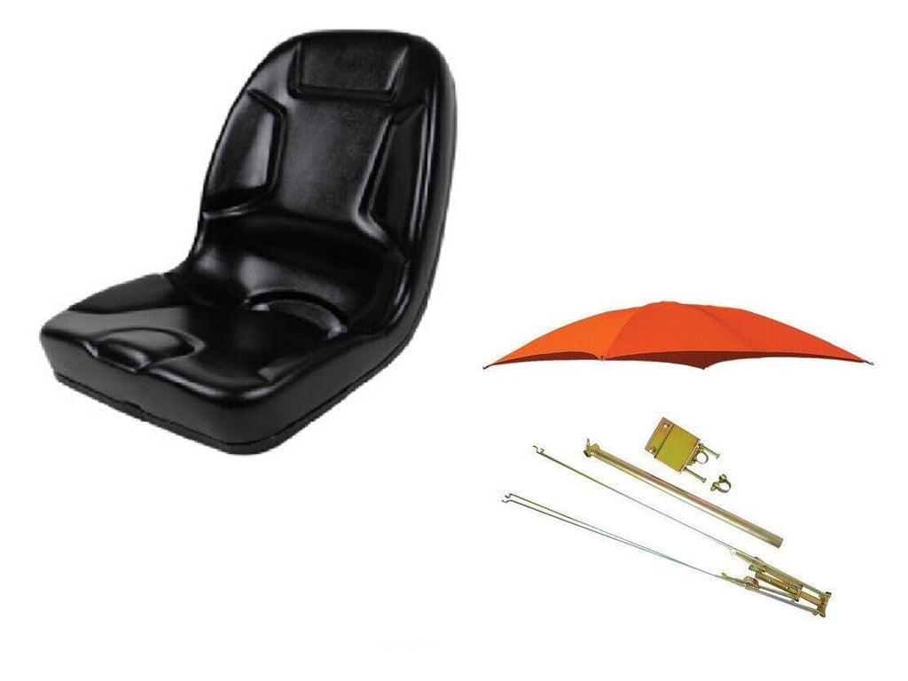 Kubota Compact Tractor Seat & ROPS Orange Canopy Set w/ Rollbar Mount 530000BK -