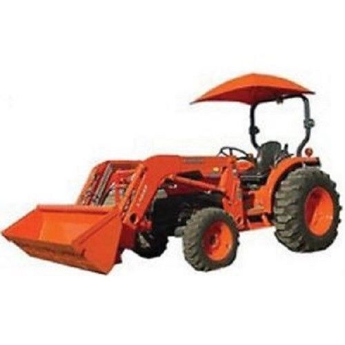 Kubota Compact Tractor Seat & ROPS Orange Canopy Set w/ Rollbar Mount 530000BK -