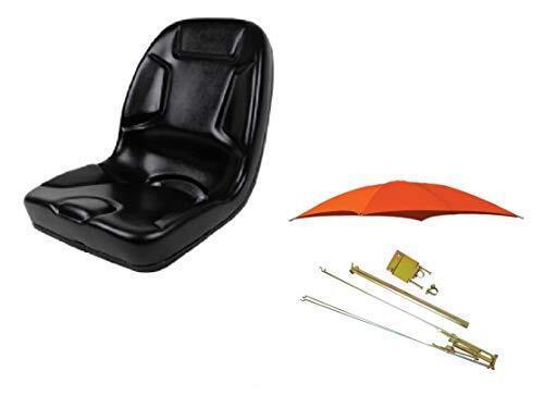 Kubota Compact Tractor Seat & ROPS Orange Canopy Set w/ Rollbar Mount 530000BK -