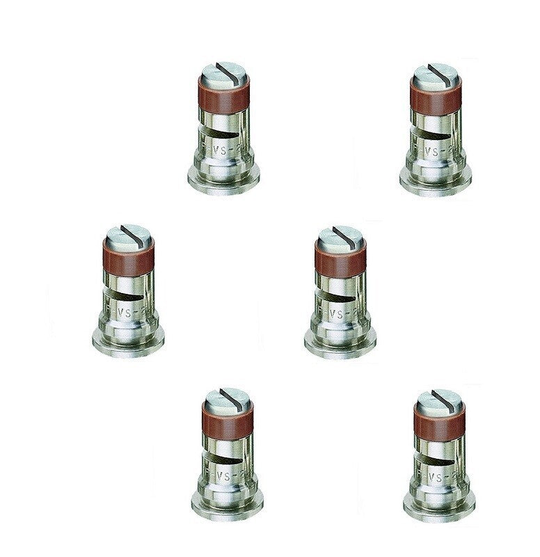 Pack of 6 - TeeJet Stainless Steel Wide Angle Spray Tips Rated 0.5 GPM @ 40 PSI