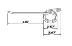 Single Tine Rake Tooth 6-3/4" Tine x 2-7/16" Coil w/ 3-11/16" Hook 107058