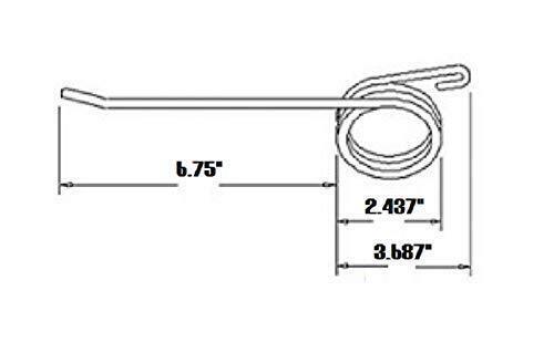Single Tine Rake Tooth 6-3/4" Tine x 2-7/16" Coil w/ 3-11/16" Hook 107058