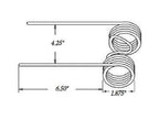 Baler Tooth 6.5" Tine x 4.25" Gap x 1.870" Coil x 0.225" Wire 76517