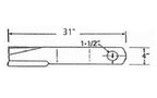 Rotary Cutter Blade 30.75" x 4" x 0.5" w/ 1.5" Hole CCW USA MADE 7557BH