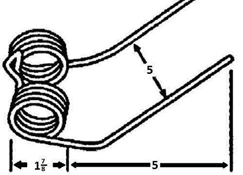 Double Tine Rake Tooth 5.25" Tines x 4.5" Wide w/ 1.845" Coil 400341