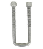 Square U-Bolt 7/16" Thick x 1-3/4" ID x 5-1/2" Long w/ Zinc Plated Nuts S122