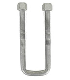 Square U-Bolt 7/16" Thick x 1-3/4" ID x 5-1/2" Long w/ Zinc Plated Nuts S122