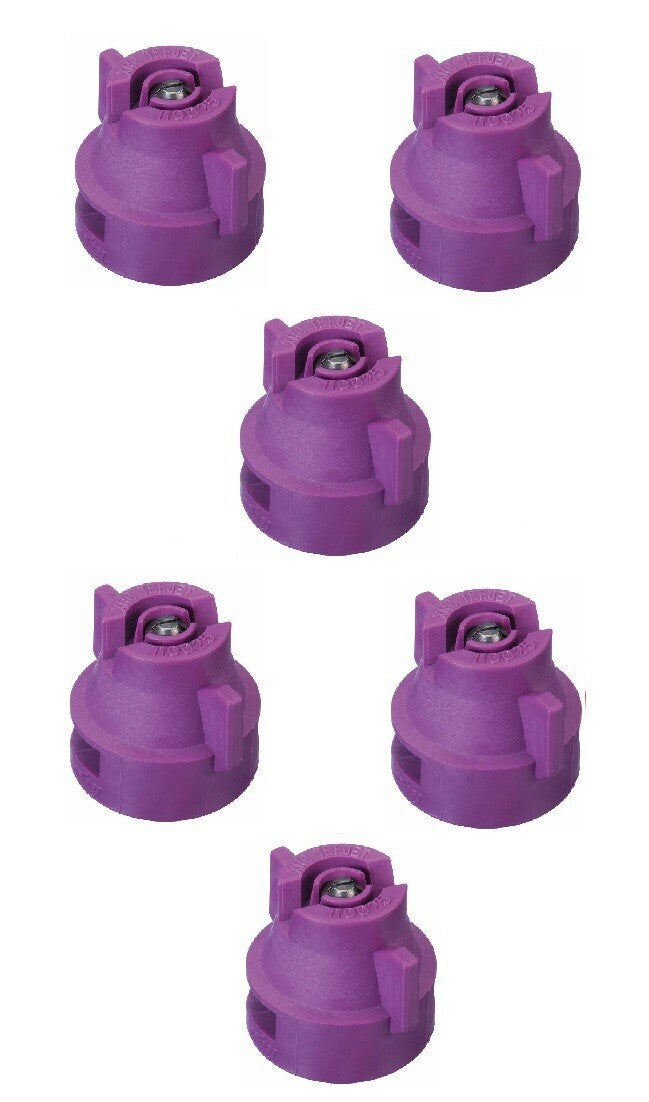 Pack of 6 - TeeJet Extended Range Spray Tip w/Cap 110° Rated 0.25 GPM @ 40 PSI