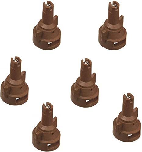 Pack of 6 - TeeJet Air Induction Flat Spray Tips Brown 110° Polymer Visiflo
