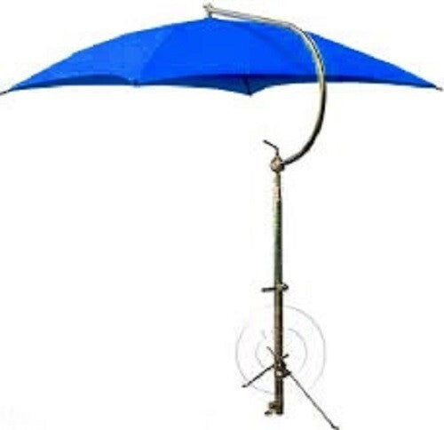 Complete Blue Canvas Umbrella Frame & Mounting Bracket TU56 405452