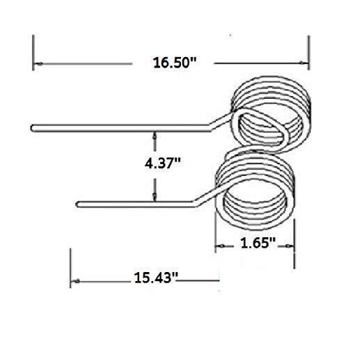 Double Rake Tooth 16.5" Tine x 15.43" Tine x 1.65" Coil x 4.37" Tine Gap PZ-6