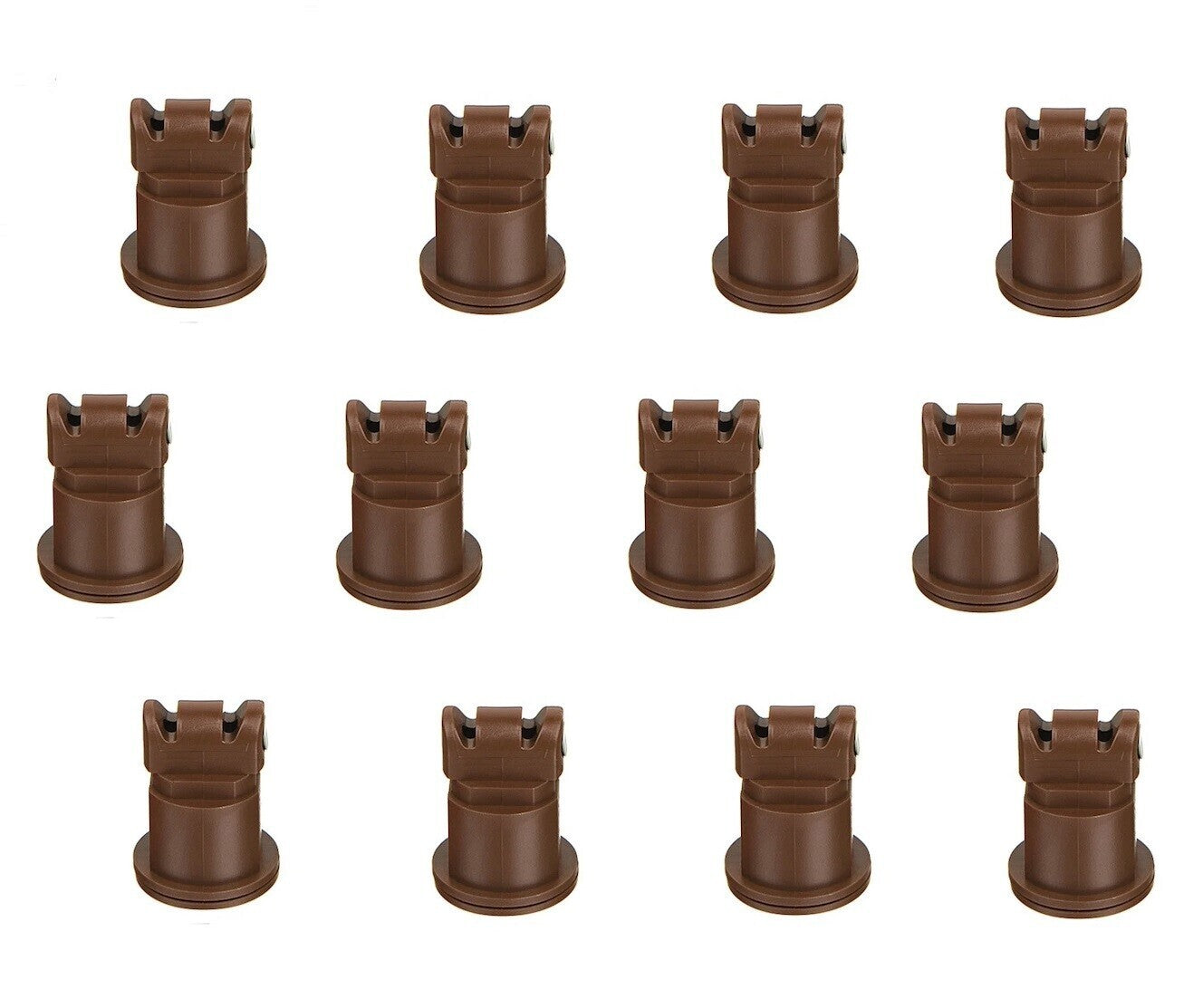 Pack of 12 - TeeJet AI Turbo TwinJet Brown Flat Spray Tip Rated 0.5 GPM @ 40 PSI