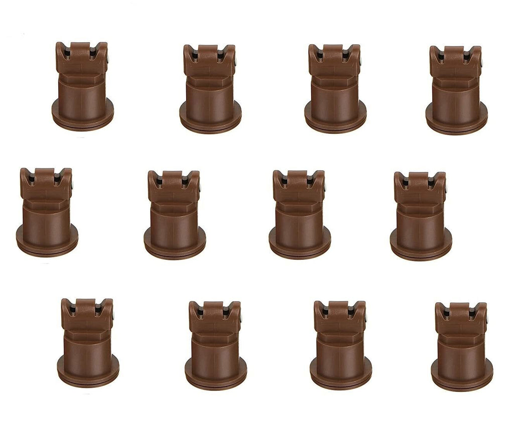 Pack of 12 - TeeJet AI Turbo TwinJet Brown Flat Spray Tip Rated 0.5 GPM @ 40 PSI