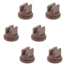 Pack of 6 - TeeJet DG Even Flat Spray Tip Brown 95° Polymer w/ SS Insert Visiflo